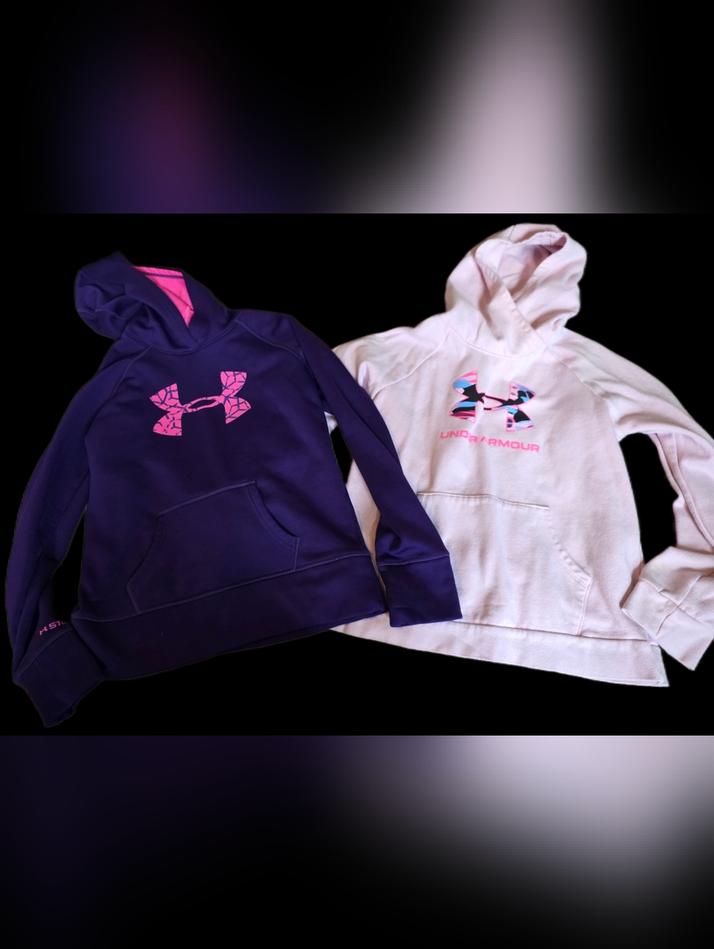 Under Armour Kids' Purple & Light Pink Logo Hoodie